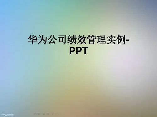 华为公司绩效管理实例-PPT