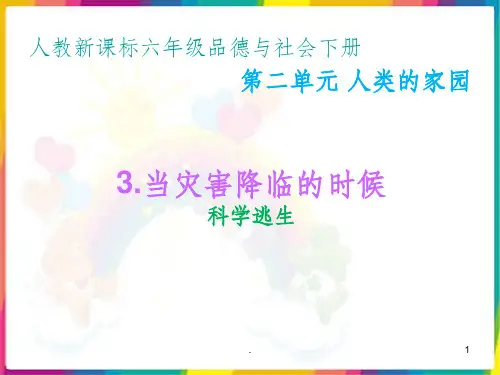人教新课标品德与社会六年级下册《当灾害降临的时候》-(1)PPT课件