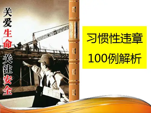 作业现场习惯性违章100例解析