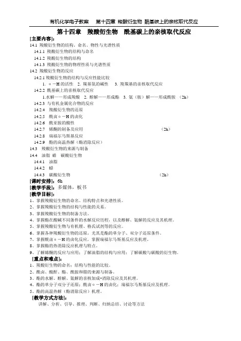 14 羧酸衍生物  Carboxylic acid Derivatives