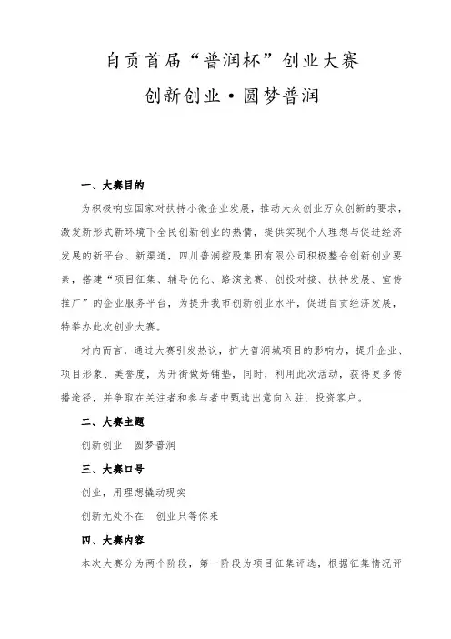 20140920创业大赛方案