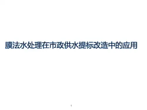 膜法水处理在市政供水提标改造中的应用