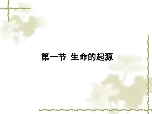八年级生物下册第21章 第1节 生命的起源课件 北师大版