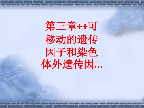 [课件]第三章  可移动的遗传因子和染色体外遗传因...PPT