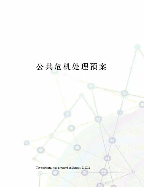 公共危机处理预案