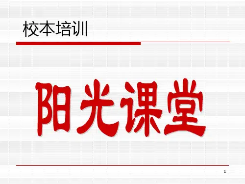 阳光课堂及解读 PPT课件