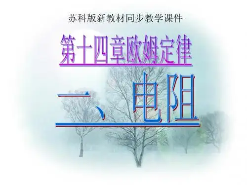 苏科版《14.1电阻》ppt课件2
