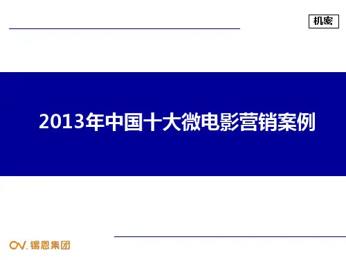 中国十大微电影营销案例PPT课件