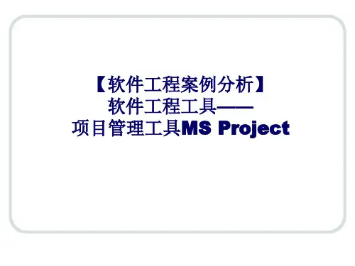 项目管理工具MSProject