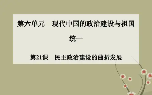 高中历史 第21课 民主政治建设的曲折发展课件 新人教版必修1