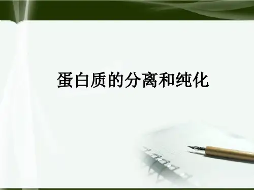 蛋白质的分离和纯化概要