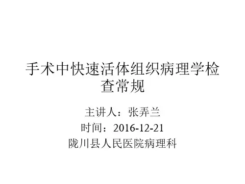 快速病理诊断技术的各种规章制度及操作规范.