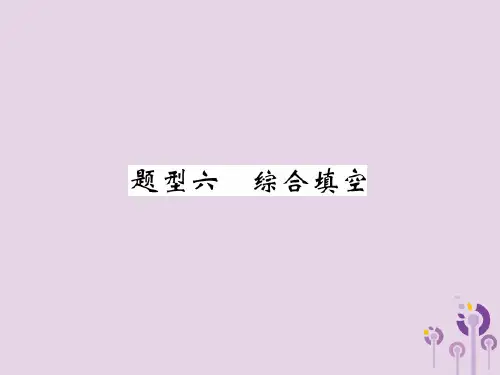(宜宾专版)2019中考英语二轮复习 题型六 综合填空(1)课件