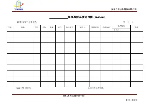行政表格汇总