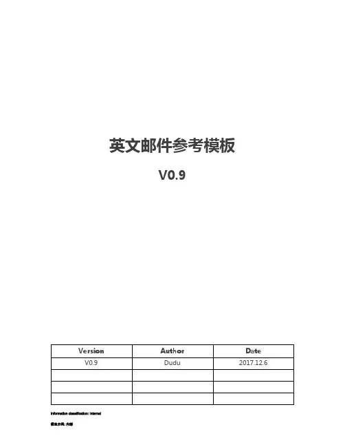 英文邮件模板