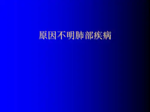 原因不明肺部疾病影像诊断