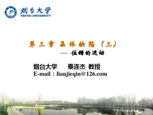 材料科学基础 第 三 章  晶 体 缺 陷 (三)
