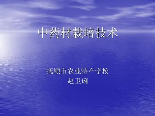 中药材栽培技术20页PPT