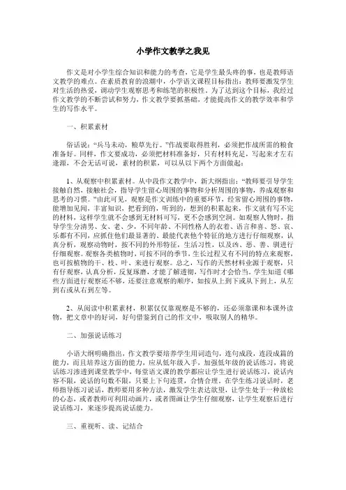 小学作文教学之我见 3