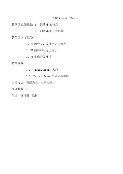 visual basic教案