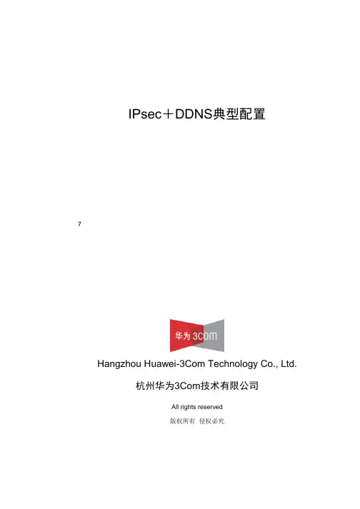 IPsec+DDNS典型配置