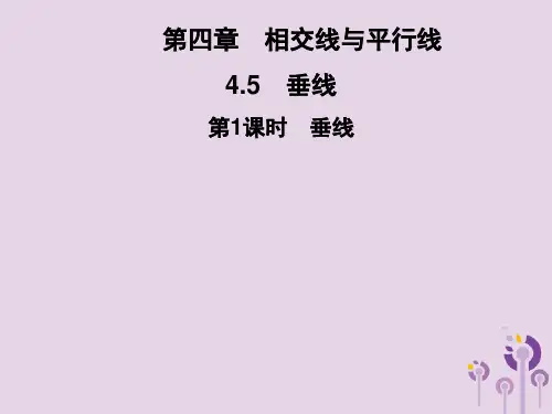 2019春七年级数学下册 第4章《相交线与平行线》4.5 垂线 第1课时 垂线习题课件 (新版)湘教