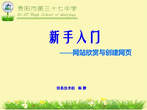 网站欣赏与创建网页