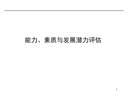 能力、素质与发展潜力评估(1)