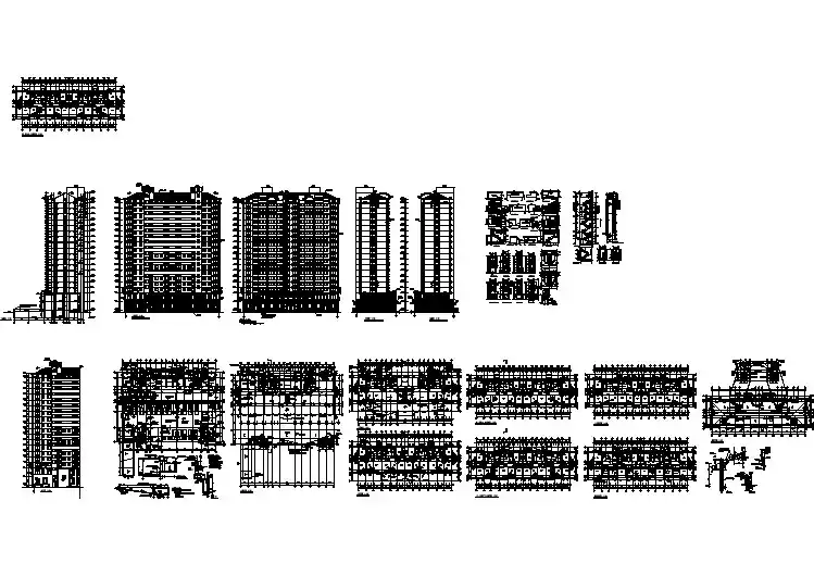 某小区十八层综合住宅楼建筑设计图