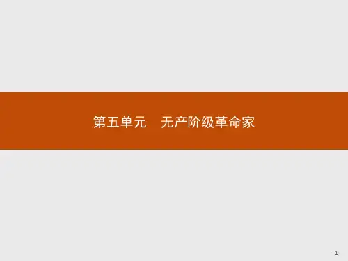 2019-2020学年高中历史人教版选修4课件:第五单元 第1课 科学社会主义的奠基人马克思