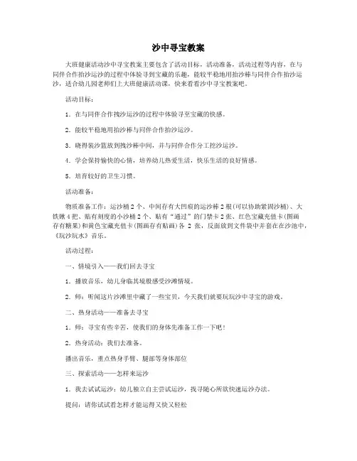 沙中寻宝教案