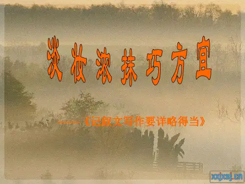 作文5——记叙文详略得当