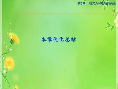 【导练】(2014金秋开学)沪科版高中物理必修1第5章《研究力和运动的关系》本章优化总结课件(共27)