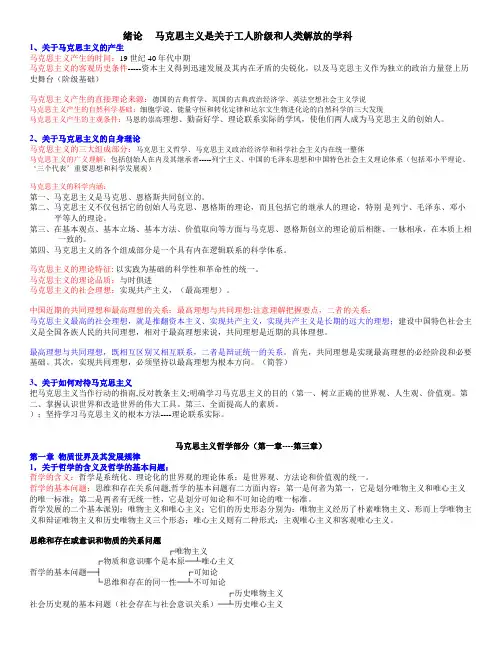 马克思主义基本原理概论复习资料整理-重点