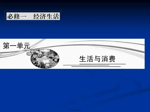 高考政治总复习知识点回顾必修1课件第一单元111神奇的货币