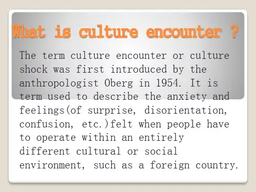 cultureencounter文化冲突