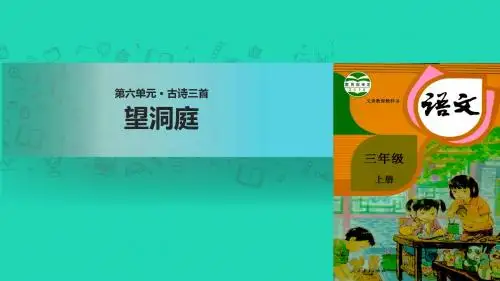 三年级语文上册第六单元17《古诗三首》望洞庭课件2新人教版