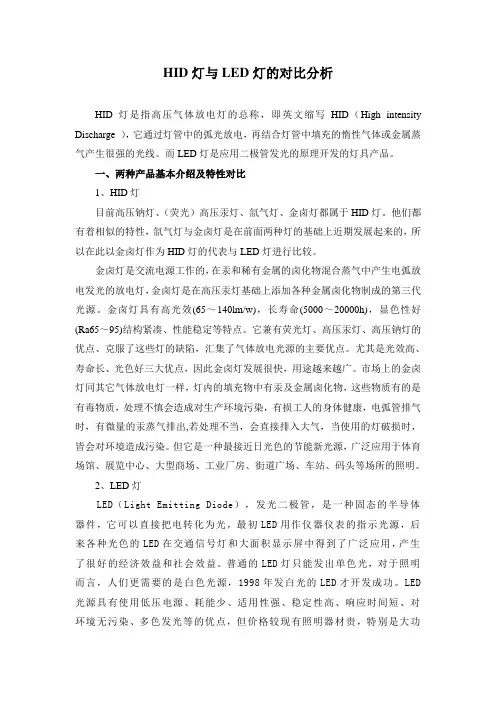 HID灯与LED灯的对比分析