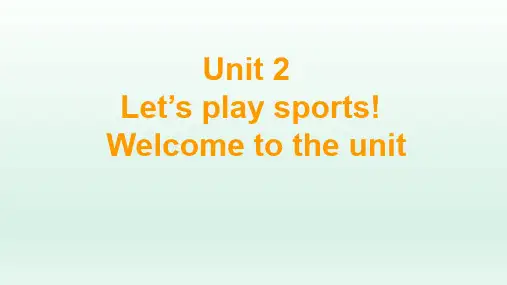 牛津译林版七年级英语上册:Unit 2 Let's play sports ! 课件(共34张PPT)