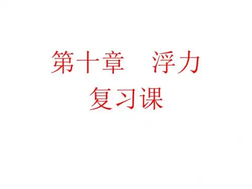2013新人教版《浮力》复习课件资料