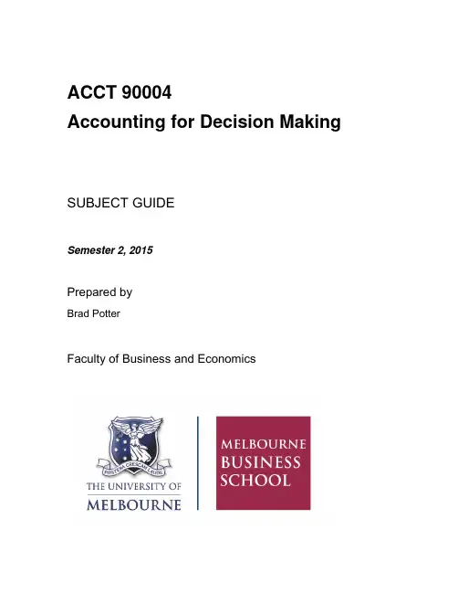 Accounting for Decision Making