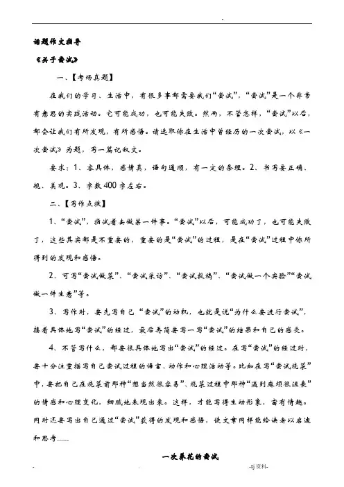 小学生优秀作文集