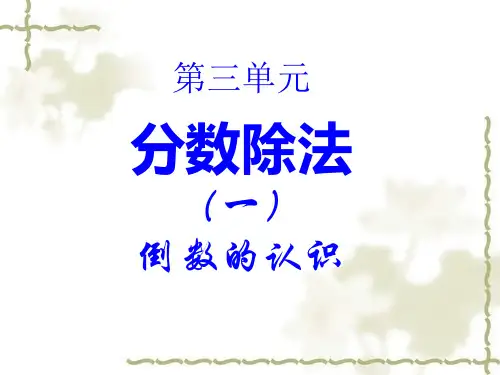 分数除法(一)倒数的认识
