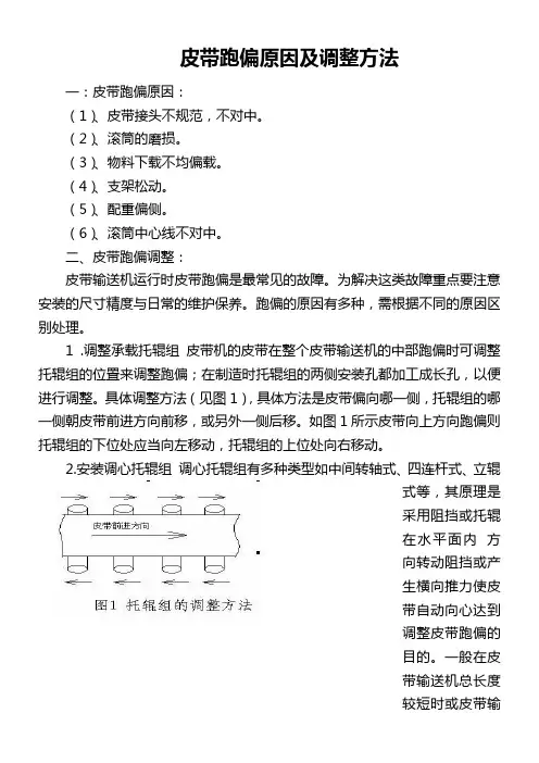 皮带跑偏原因及调整方法