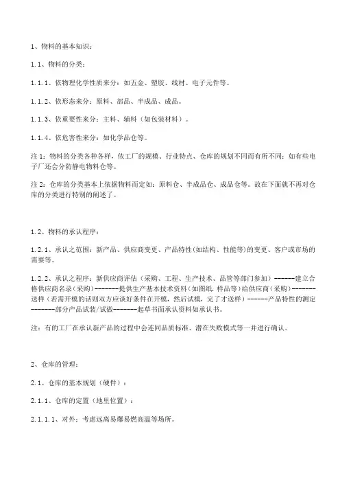 仓储知识培训