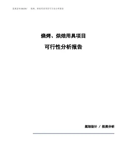烧烤、烘焙用具项目可行性分析报告(模板参考范文)