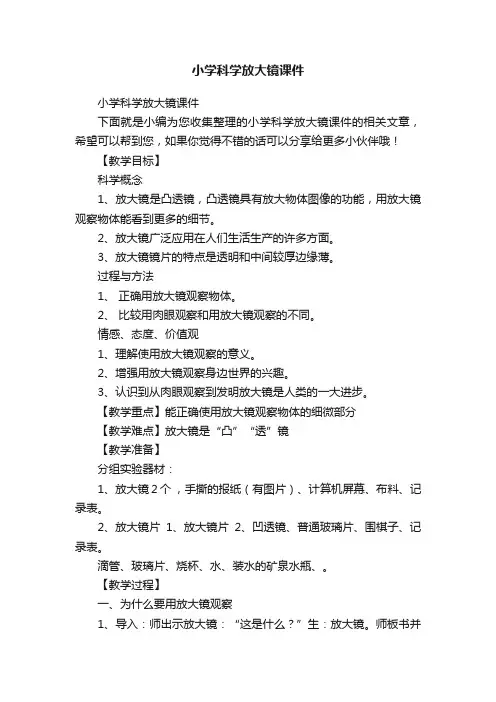 小学科学放大镜课件
