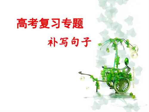 《2020高考复习专题——补写句子》(1)