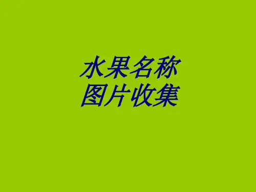 水果名称图片收集课件
