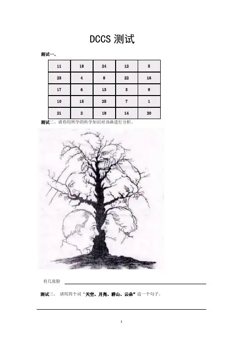 DCCS测试题